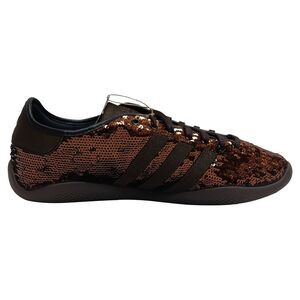 Adidas x Wales Bonner Karintha Sequined Sneakers in Brown Satin